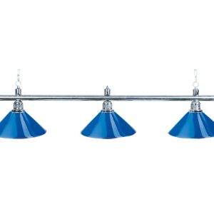Biljardivalaisin Classic 3 valopistettä, kromi/sininen